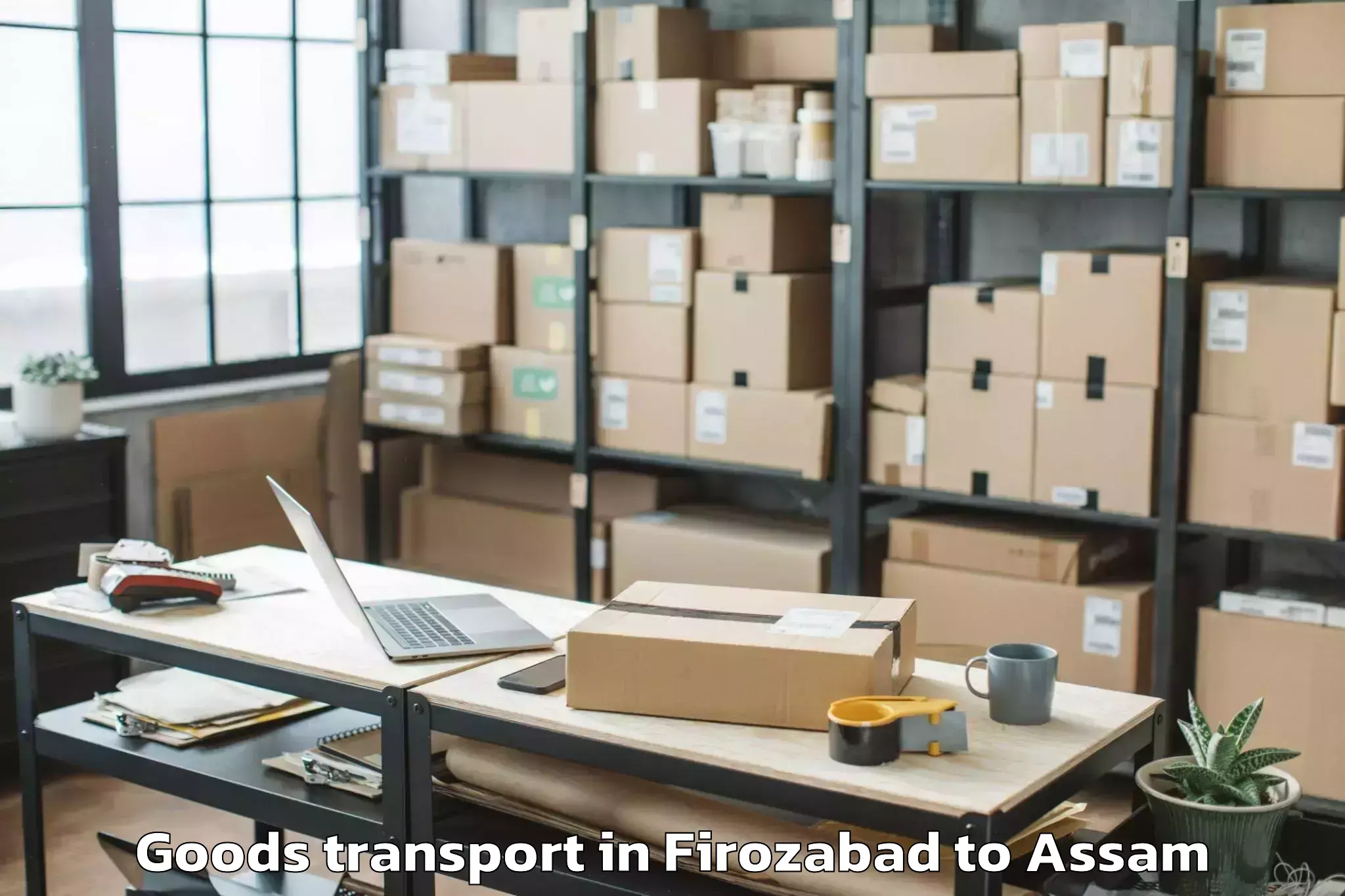 Hassle-Free Firozabad to Dibrugarh Goods Transport